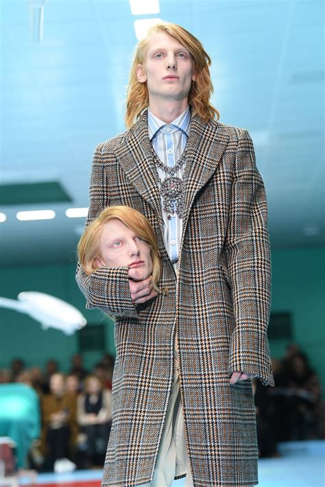 gucci runway head in hand